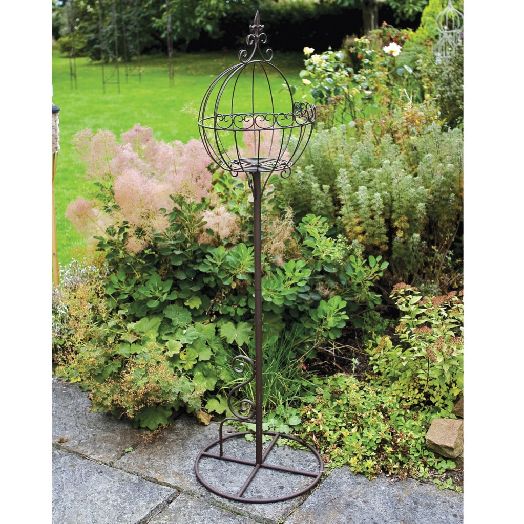 Laura Ashley Chestnut Ball Metal Plant Stand