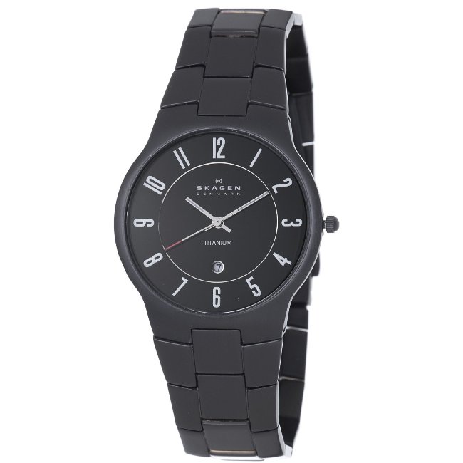 Skagen Mens Titanium Slimline Watch