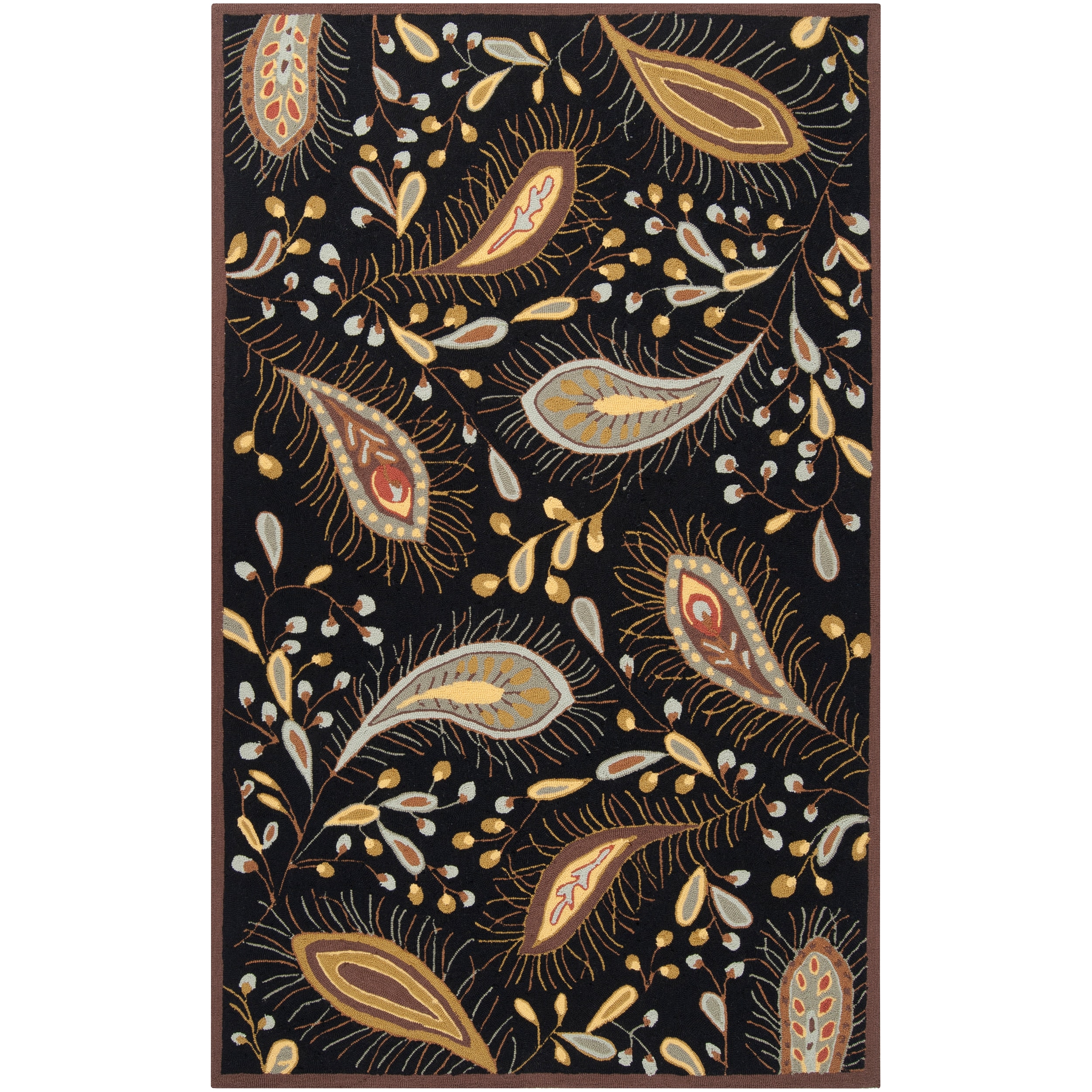 Hand hooked Brentwood Floral Rug (8' x 10') Surya 7x9   10x14 Rugs