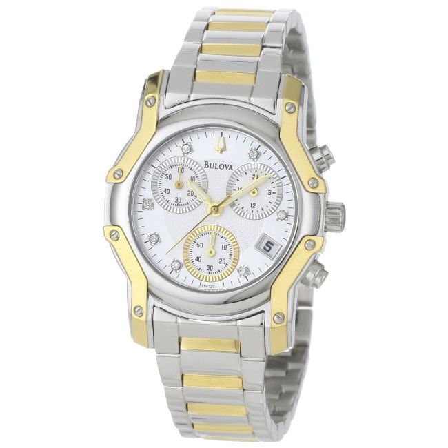 Bulova Womens Wintermoor Two Tone Diamond Chronograph Watch