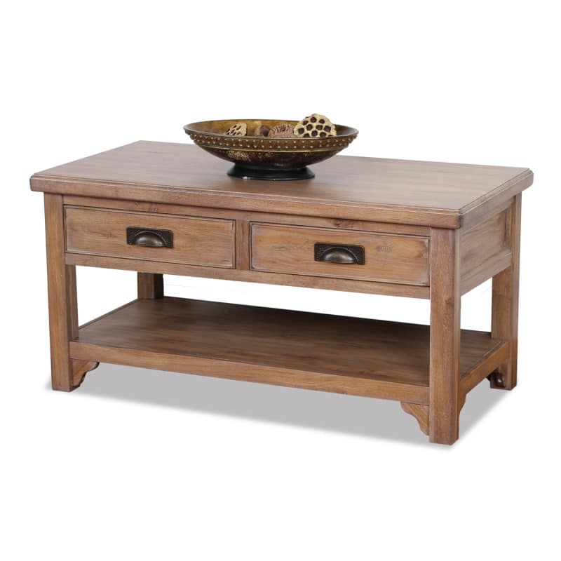 Blanched Oak Two-drawer Coffee Table