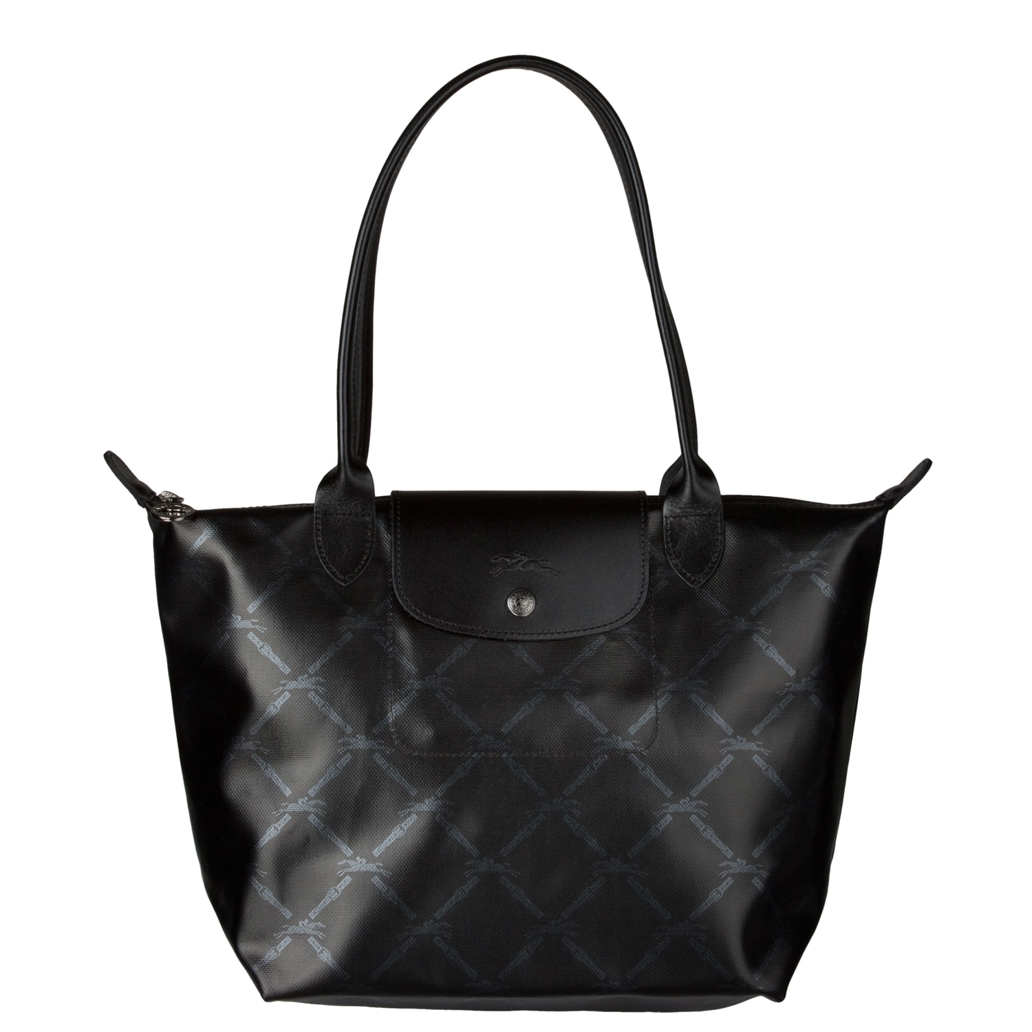 Longchamp Black/ Metallic Equestrian Tote Bag Free Shipping Today 14076661