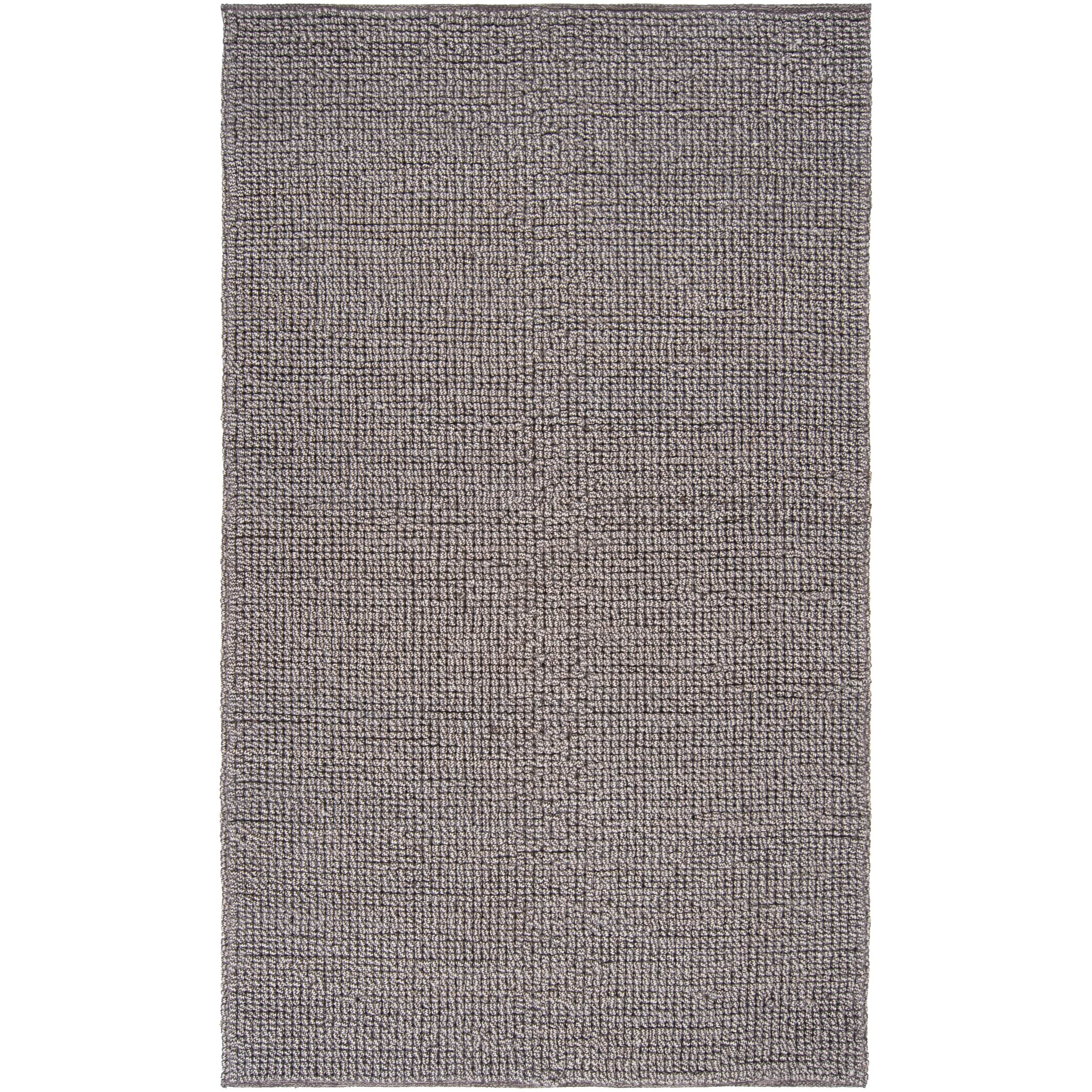 Hand woven Casual Solid Grey Dues Wool Rug (5 X 8)