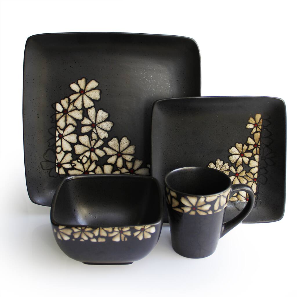 American Atelier Jasmine White 16-piece Dinnerware Set