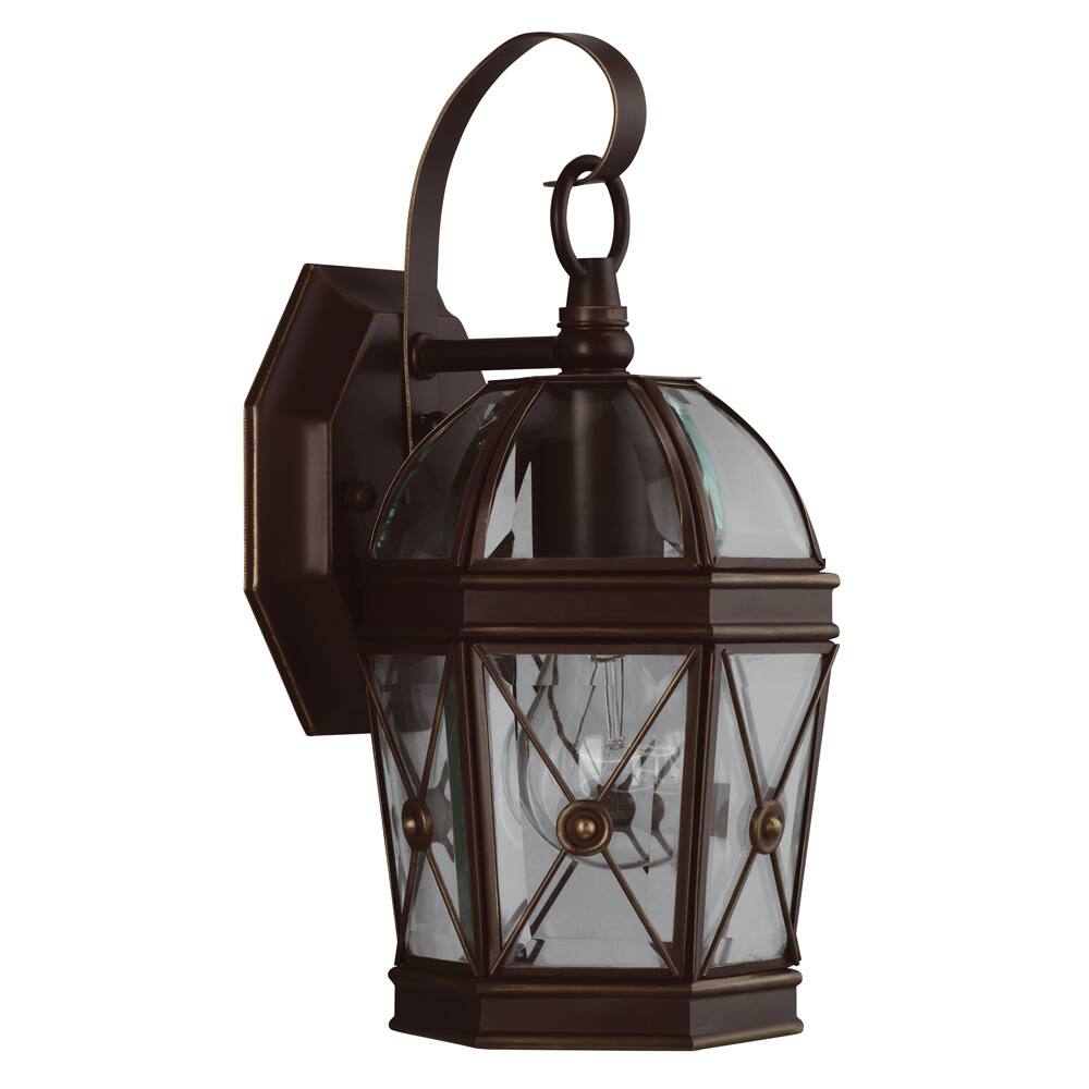 Aztec Lighting Transitional 1-light Bronze Outdoor Wall Light