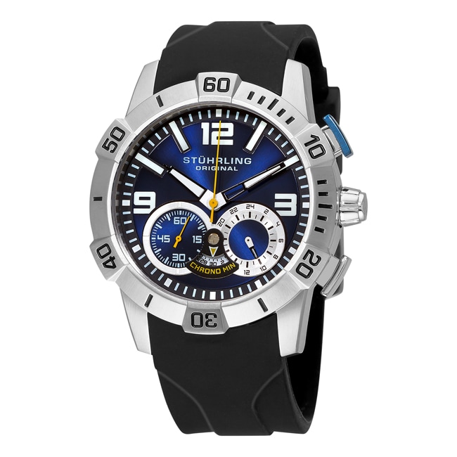 Stuhrling Original Mens Gen Y Sport Quartz Chronograph Blue Dial 