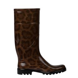 Dolce & Gabbana Leopard Print Rain Boots