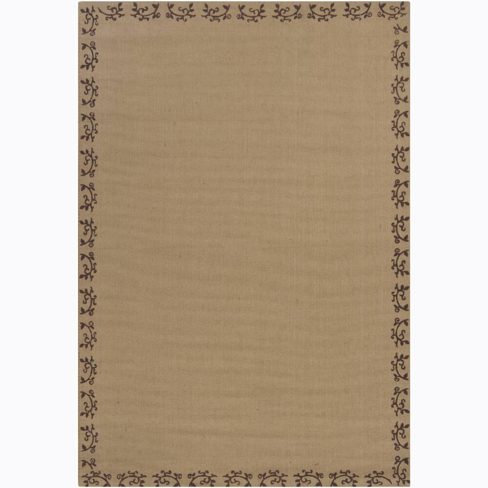 Hand-woven Mandara Tan Rug (10' x 10')
