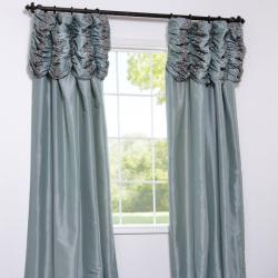 Robins Egg Faux Silk Taffeta 120 inch Curtain Panel