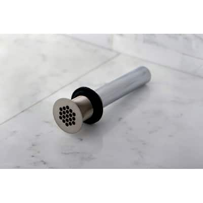 Kingston Brass Vessel Sink Brushed Nickel Grid Drain without Overflow