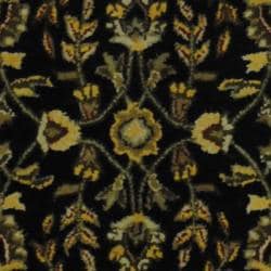 Indo Hand tufted Mahal Black/ Gold Wool Rug (2 x 3)  