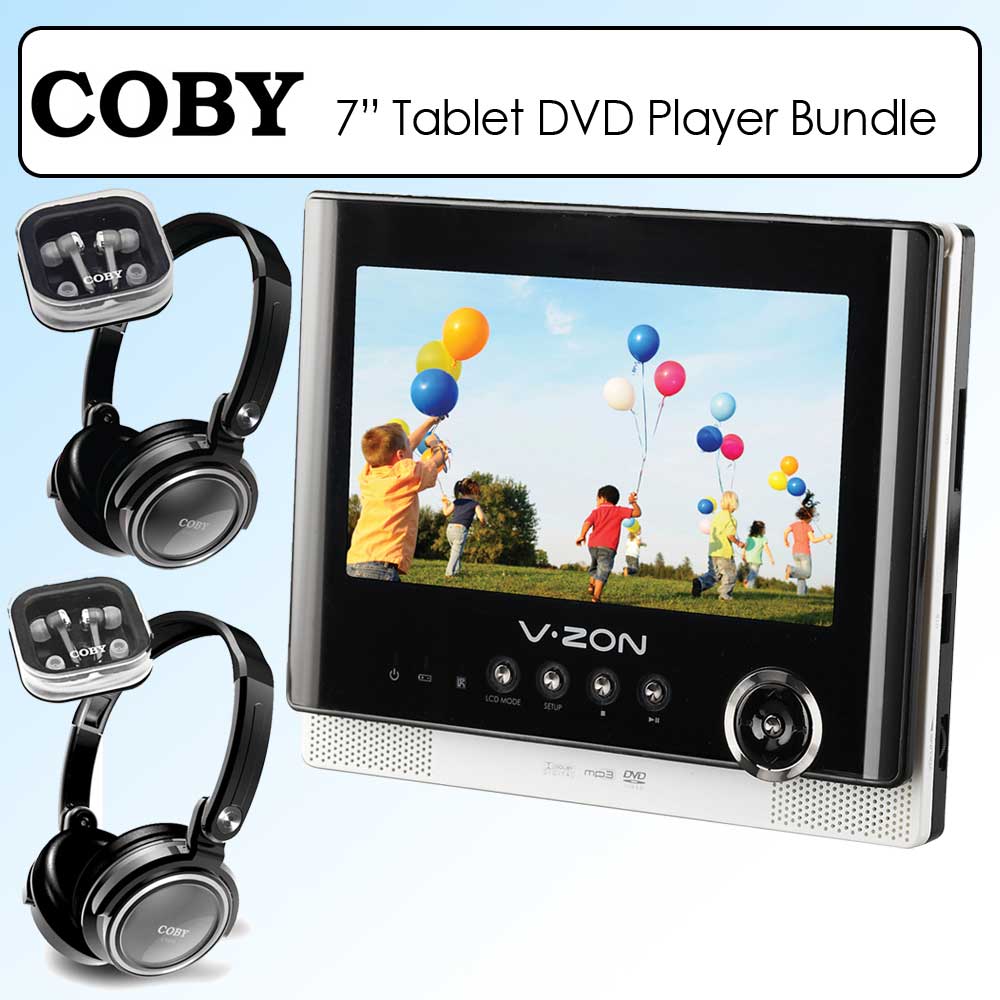 Coby 7-inch Portable Tablet Style DVD Player Kit