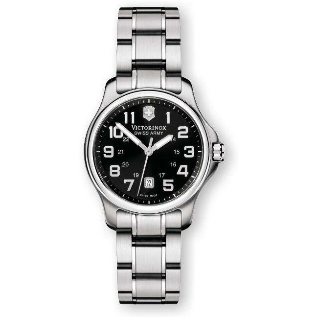 Swiss Army Womens Officers Black Dial Watch