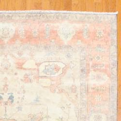 Indo Hand knotted Heriz Ivory/ Peach Wool Rug (7'9 x 9'11) 7x9   10x14 Rugs