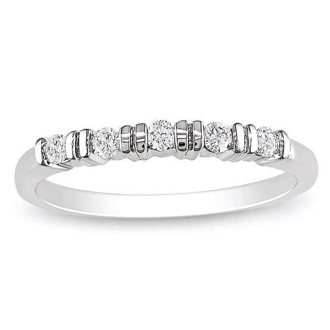 10k White Gold 1/6ct TDW Diamond Anniversary Ring (G H, I1 I2 