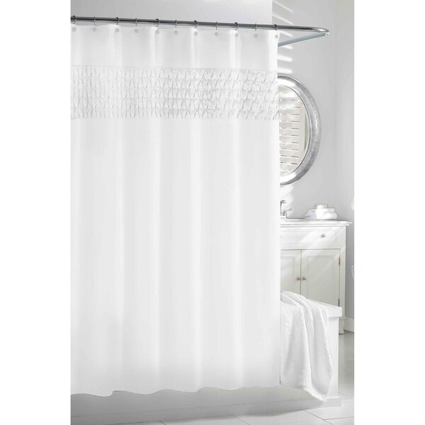 pleated shower curtain