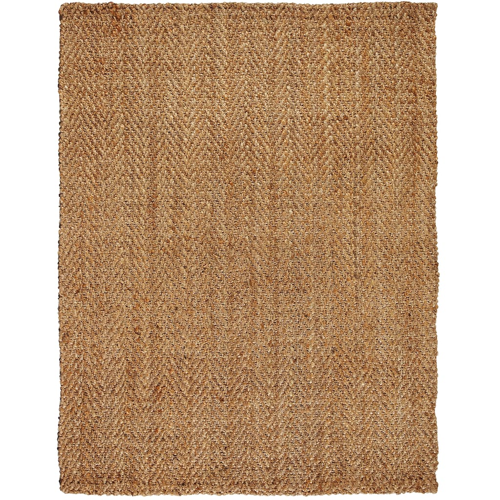 Handwoven Puja Herringbone Natural Jute Rug