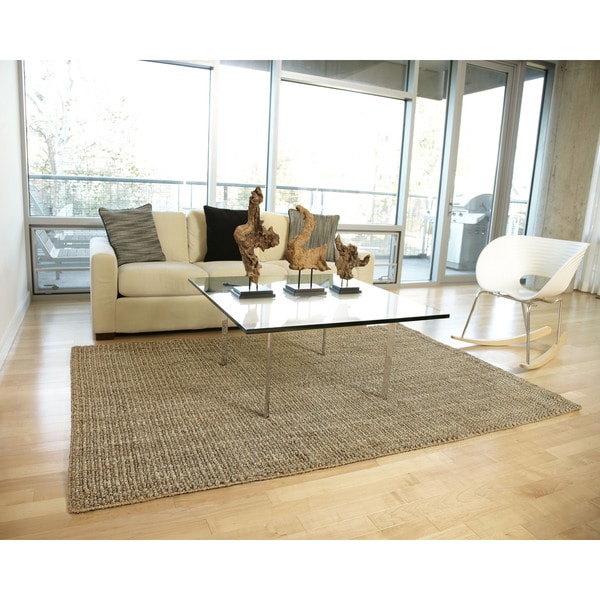 Jani Eternity Handwoven Natural Jute Loop Rug - 8' x 10'