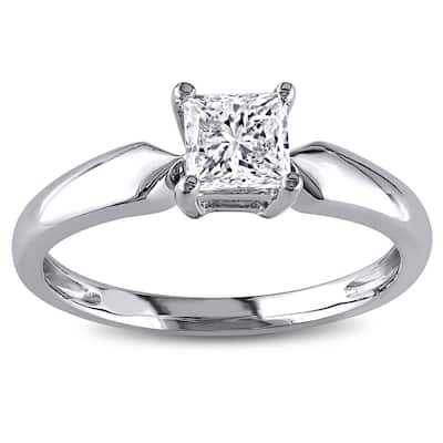 Miadora Signature Collection 14k Gold 3/4ct TDW Solitaire Diamond Ring (J-K, I2-I3)