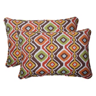 Pillow Perfect Outdoor Mesa Corded Brown Throw Pillows (Set of 2) Pillow Perfect Outdoor Cushions & Pillows