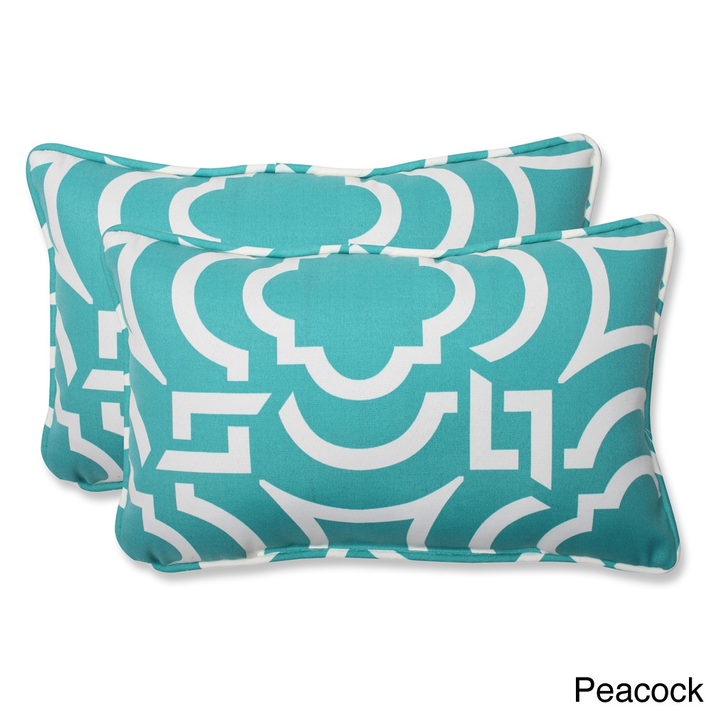 Pillow Perfect Set of 2 Outdoor Carmody Rectangular Throw Pillows