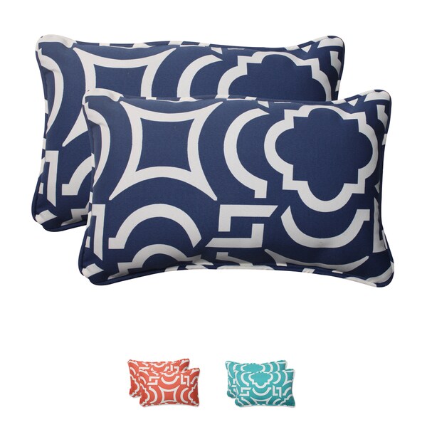 Pillow Perfect Outdoor Carmody Corded Rectangular Throw Pillows (Set of 2)