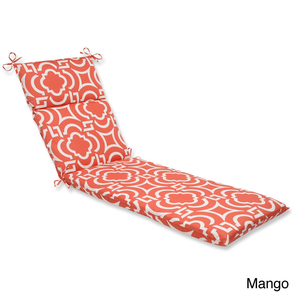 Pillow Perfect Outdoor Carmody Chaise Lounge Cushion (100 percent Spun PolyesterFill material 100 percent Polyester FiberSuitable for indoor/outdoor useCollection CarmodyColor Options Navy, or Mango, or PeacockClosure Sewn Seam ClosureUV Protection Y