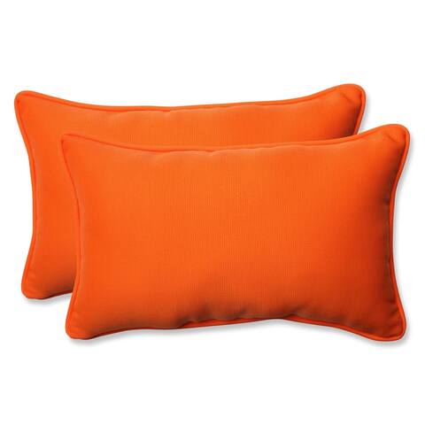 Pillow Perfect Orange Outdoor Throw Pillows (Set of 2)