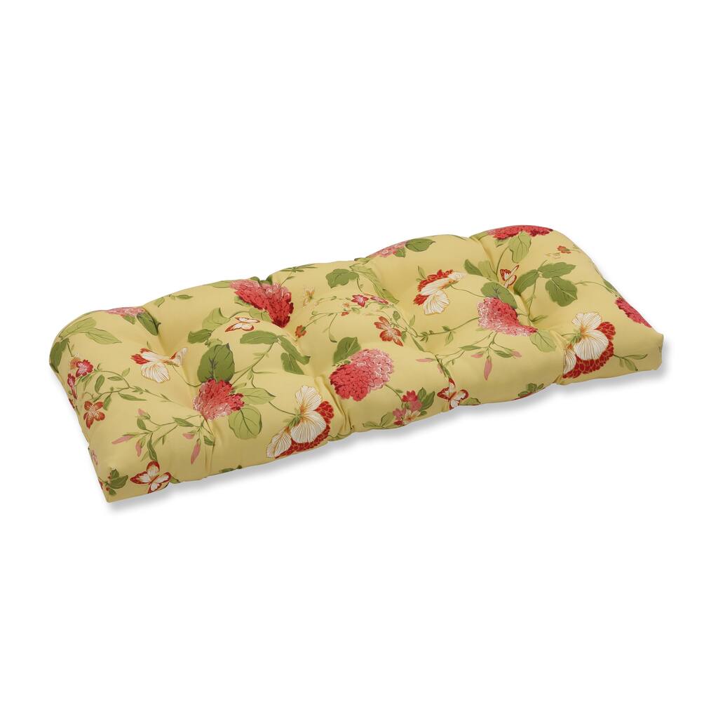 Pillow Perfect Lemonade Loveseat Cushion
