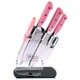 preview thumbnail 2 of 0, Hen & Rooster Pink 7-piece Kitchen Cutlery Set