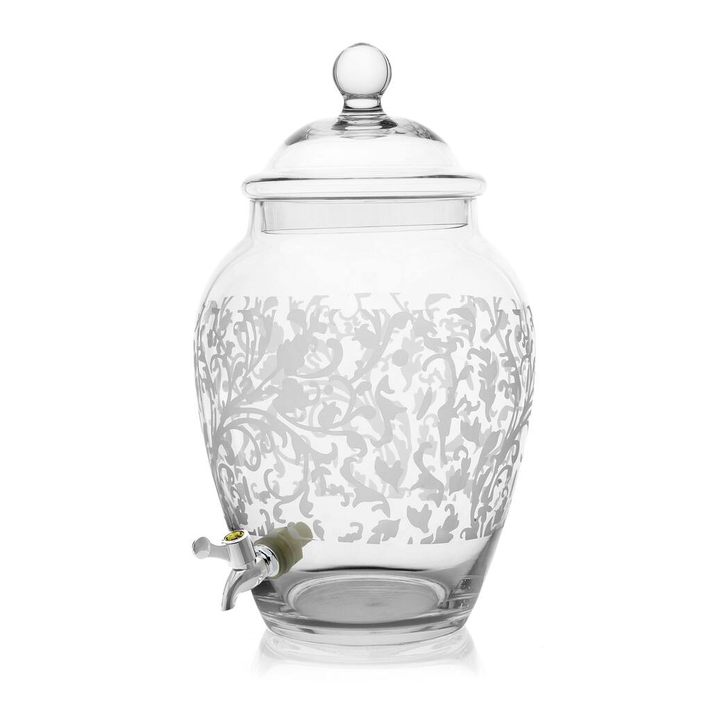 Fifth Avenue Crystal Grahamsville Glass Beverage Dispenser