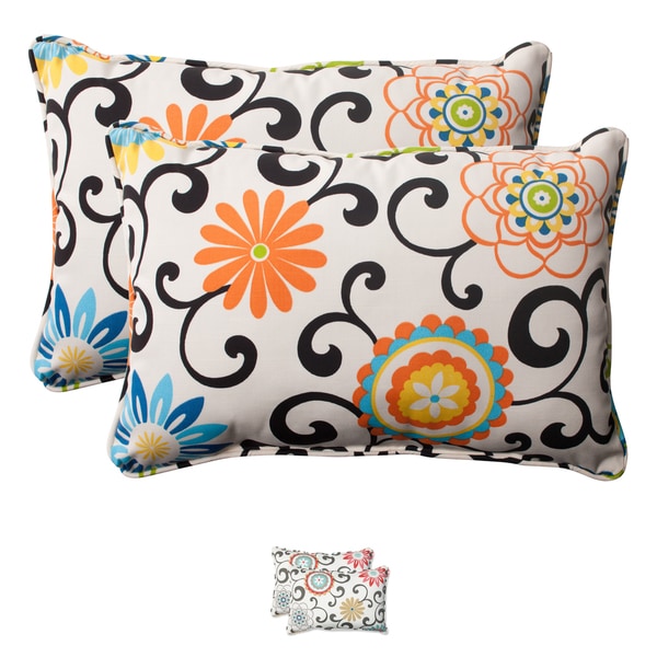 Pom Pom Play Corded Rectangular Throw Pillows Set of 2 Bed