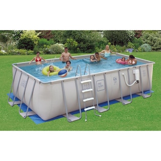 PRO Series Rectangular 52 inch Deep Swimming Pool Kit Swim Time Above Ground Pools