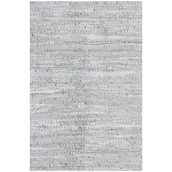 Uttermost Everit Silver Rescued Leather Rug (5 x 8)