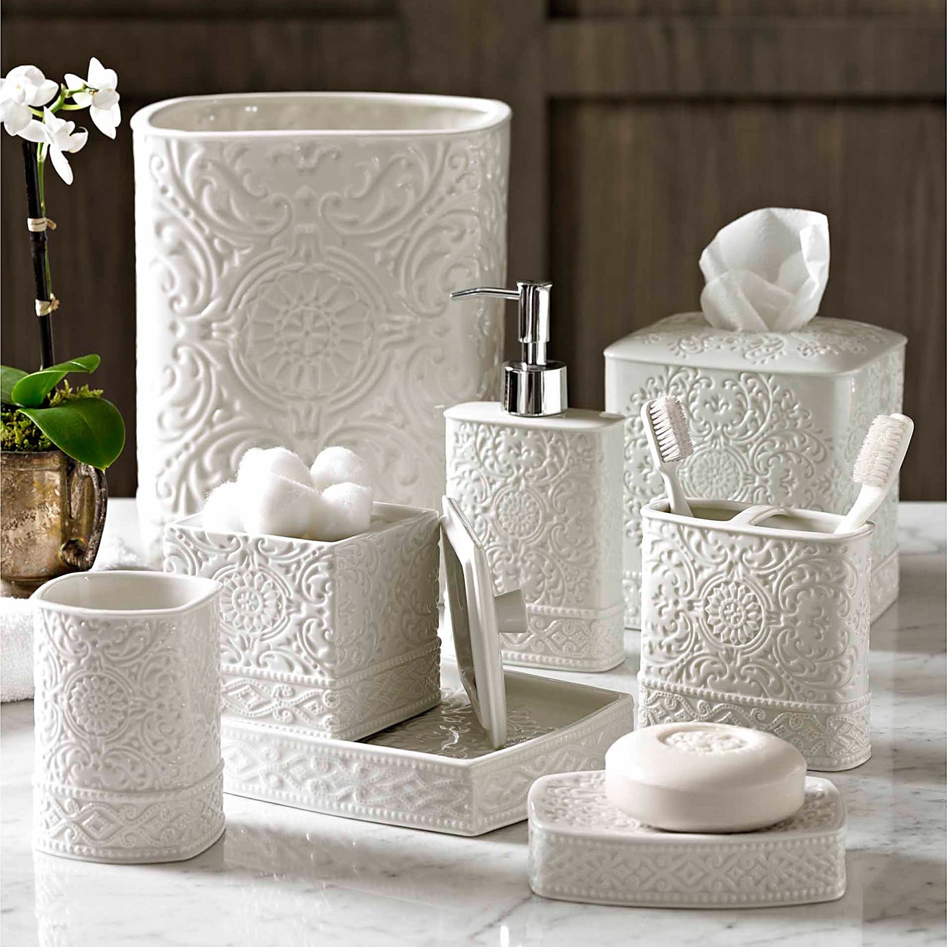 Trump Home Bedminster Damask Bath Accessory Collection Today $19.99