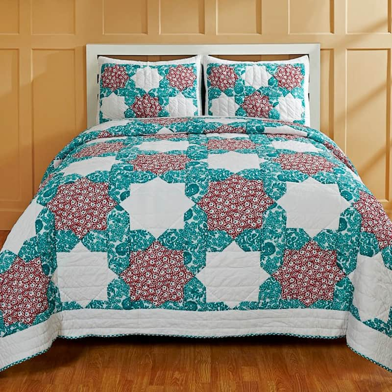 Elena 3-piece Quilt Set - King - 3 Piece