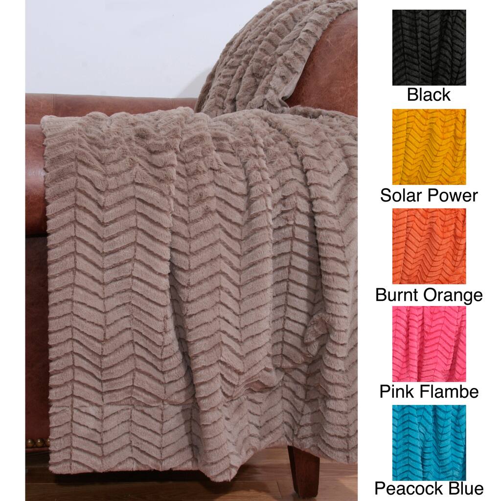 Aiden Sculpted 50 x 60-inch Chevron Throw
