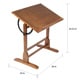 preview thumbnail 4 of 23, Studio Designs 36-inch Vintage Wood Adjustable Drafting Craft Table