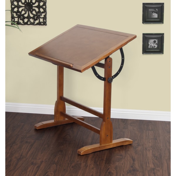 Studio Designs 36 x 24-inch Vintage Drafting Table Rustic Oak