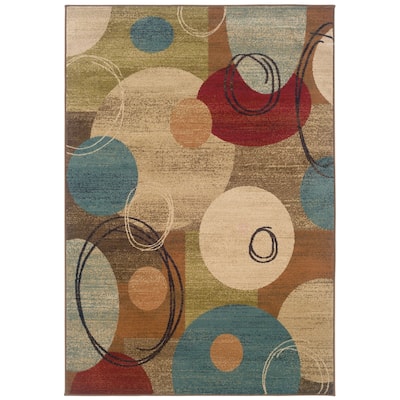 Style Haven Everleigh Layered Circles Area Rug