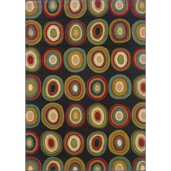 Black and Green Area Rug (10' x 13') Overstock 7825039