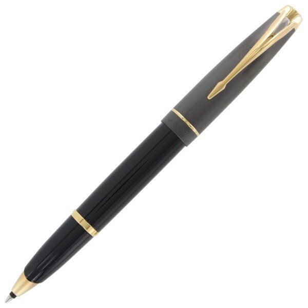 Parker 100 Fine Writing Blue Ink Black/ Gold Rollerball Pen   15214899