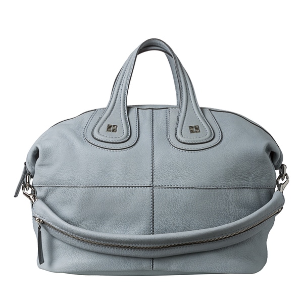 Givenchy 'Nightingale' Medium Pale Blue Leather Satchel Givenchy Designer Handbags
