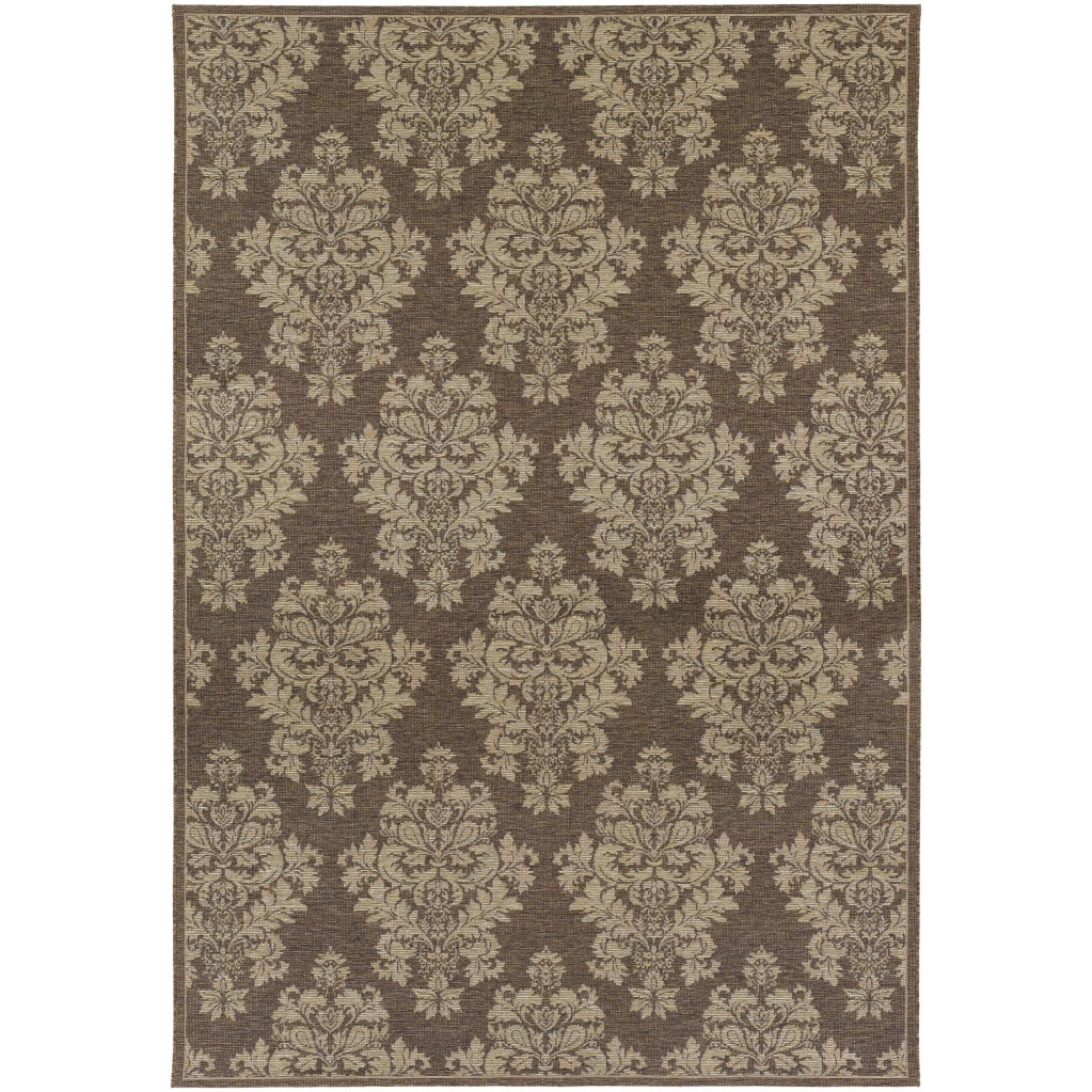 Power Loomed Dolce Veneto Brown/ Beige Area Rug (53 X 76)