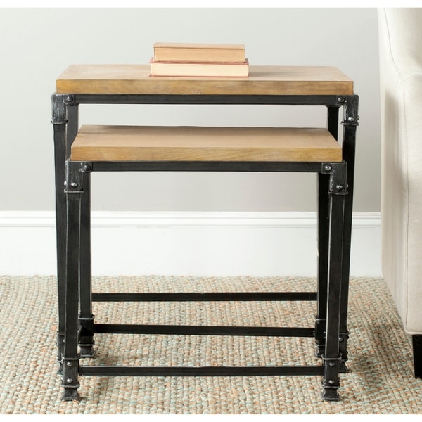 Safavieh Abraham Natural Nesting Tables (Set of 2) - 0