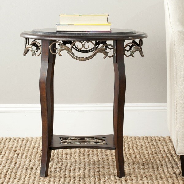 Shop Safavieh Agnes Dark Brown Side Table Free Shipping Today