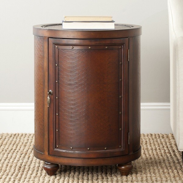 Shop Safavieh Felix Dark Brown Storage Side Table Free Shipping Today 7827711