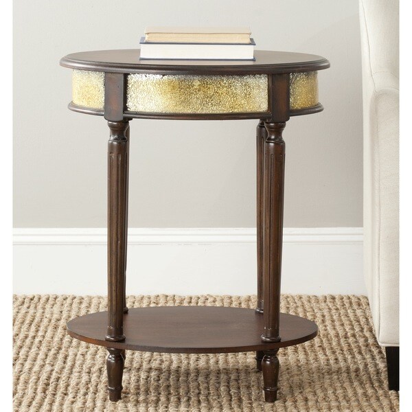 Shop Safavieh Bernice Dark Brown Side Table Free Shipping Today