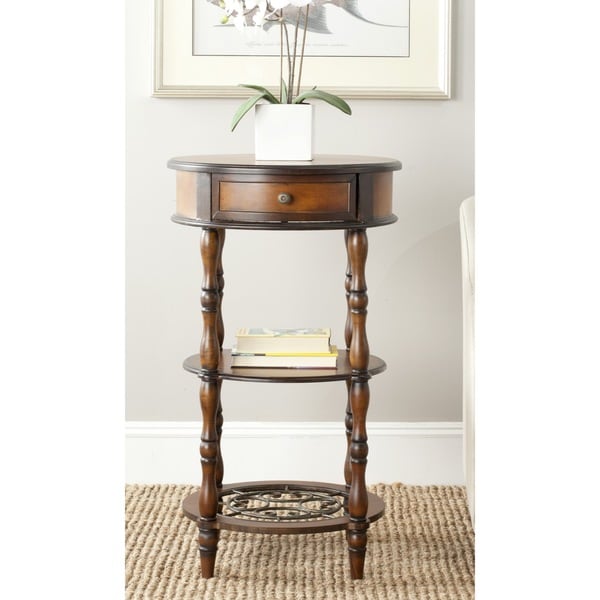 Safavieh Suzanne Dark Brown Side Table Safavieh Coffee, Sofa & End Tables