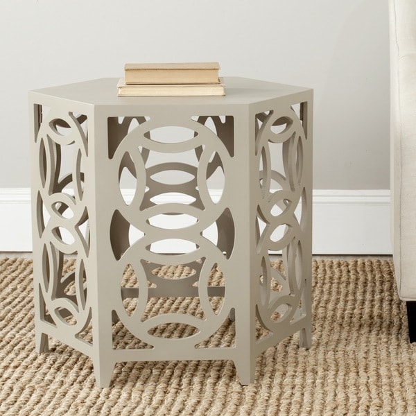 Shop Safavieh Natanya Pearl Taupe Side Table - Free Shipping Today